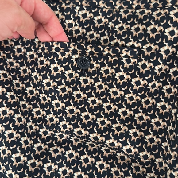 Black and beige printed ankle pants - Picture 4 of 5